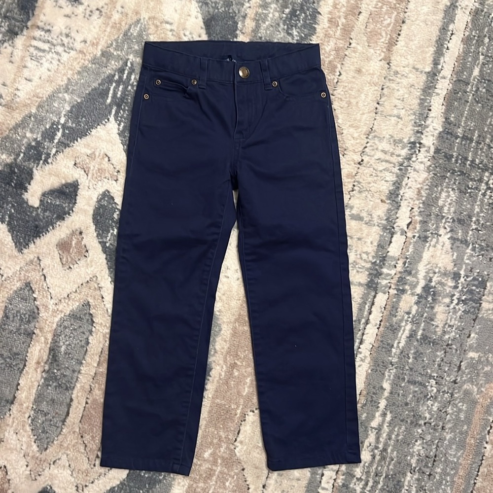 Janie and Jack New Navy Sateen Straight Leg Pants size 5